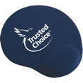 Oval 1/4" Thick Mouse Pad w/ Gel Wrist Rest - Full Color